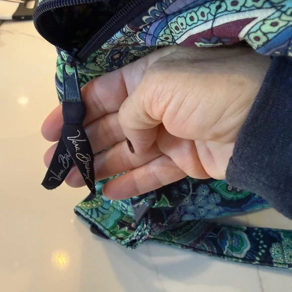 Vera Bradley Blue and Green Paisley Backpack - Picture 5 of 6